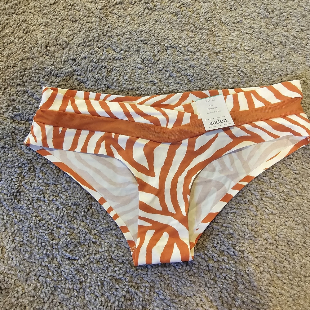 Auden orange zebra bonded edge cheeky small